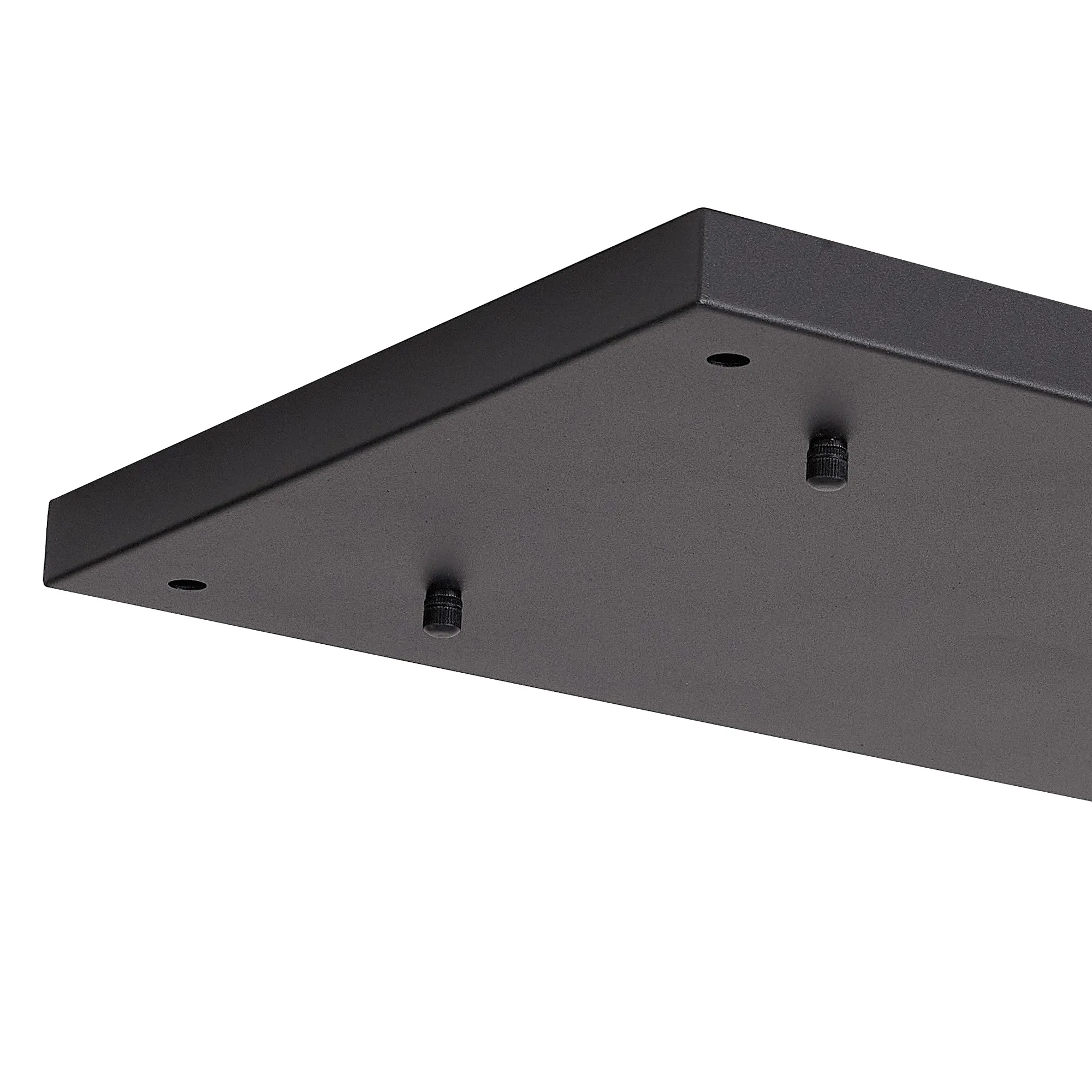 Hayes 5 Hole 550mm x 320mm Linear Rectangle Ceiling Plate Satin Black D0887BL  Deco Hayes Black